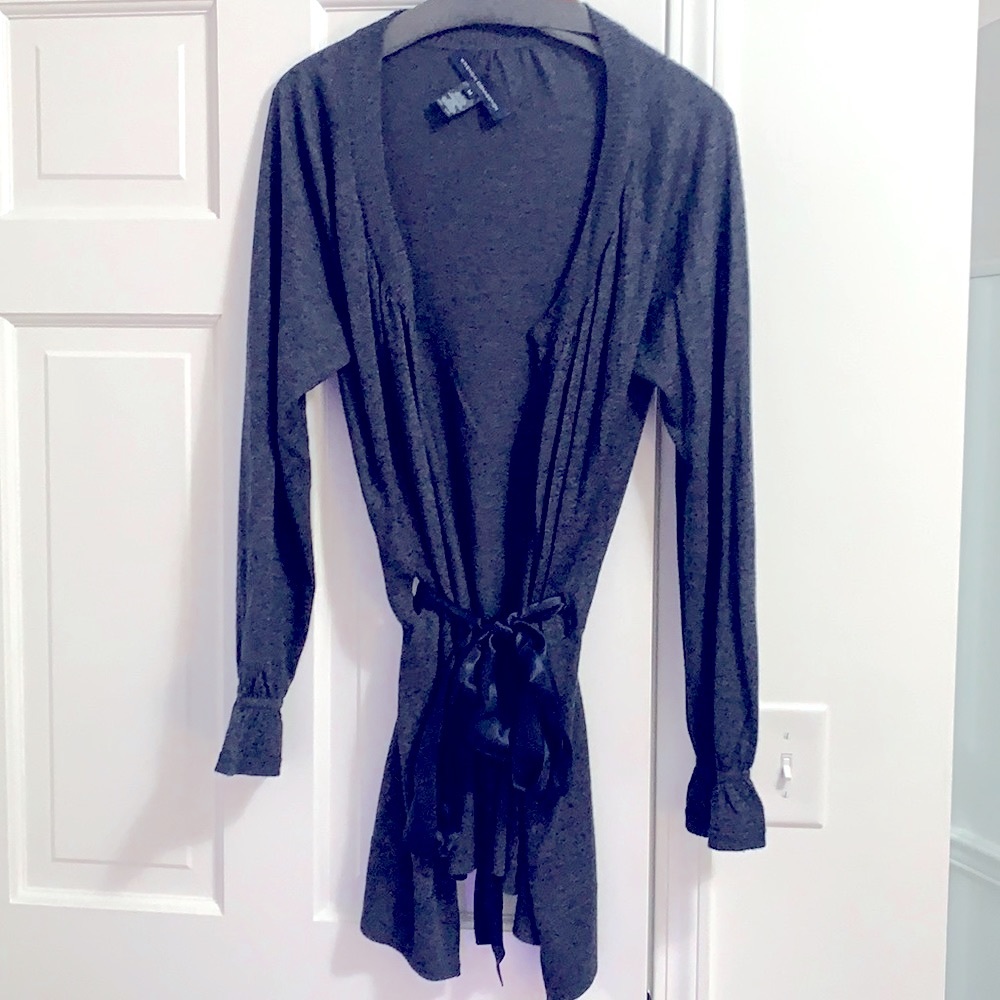 French Connection Heathered dark navy cardigan size Medium